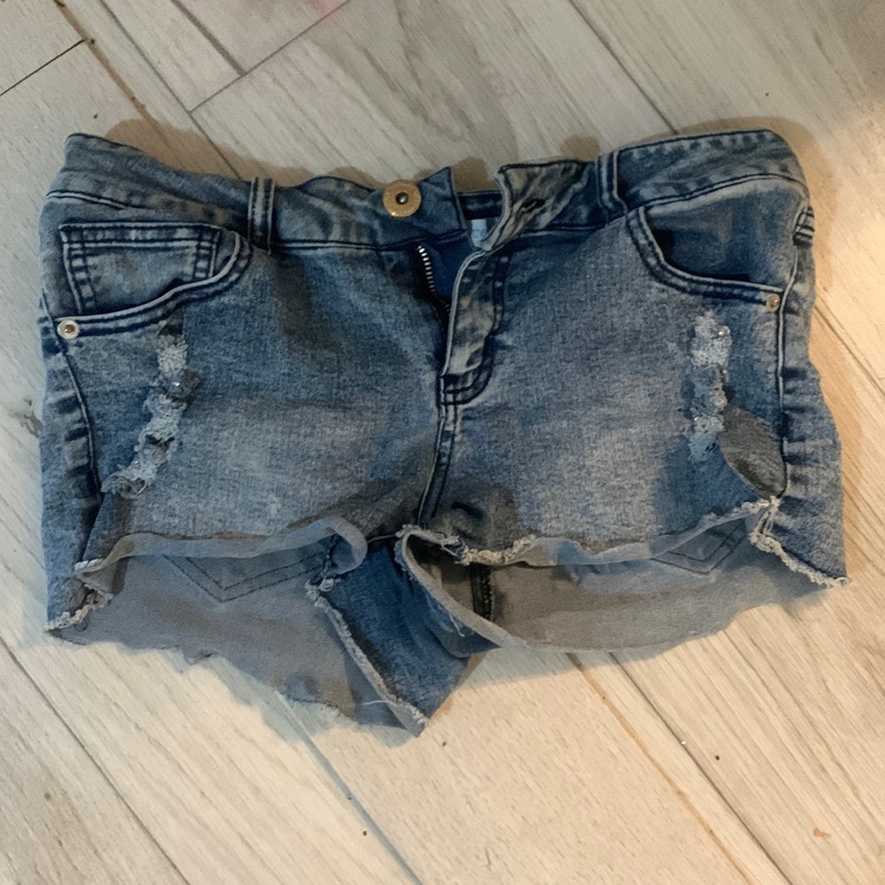Sparkly blue Jean shorts